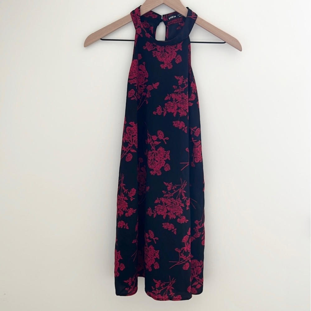 shein black & red dress